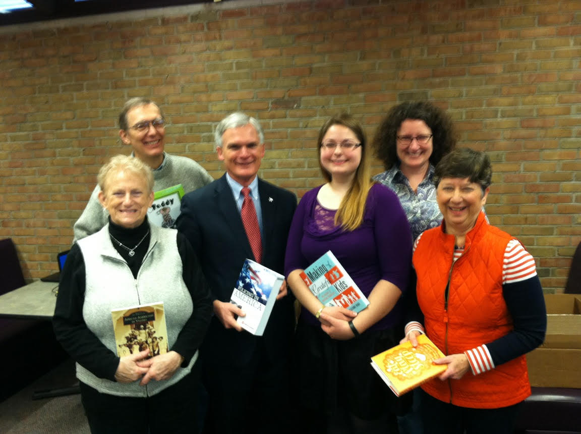 Bob Latta with Library Board members and Director Susan Lang 