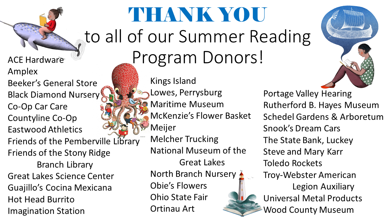 Thank you, Summer Reading Donors!