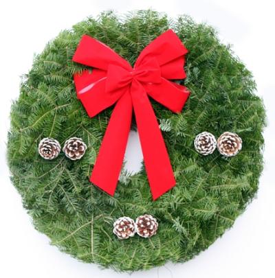 live holiday wreath